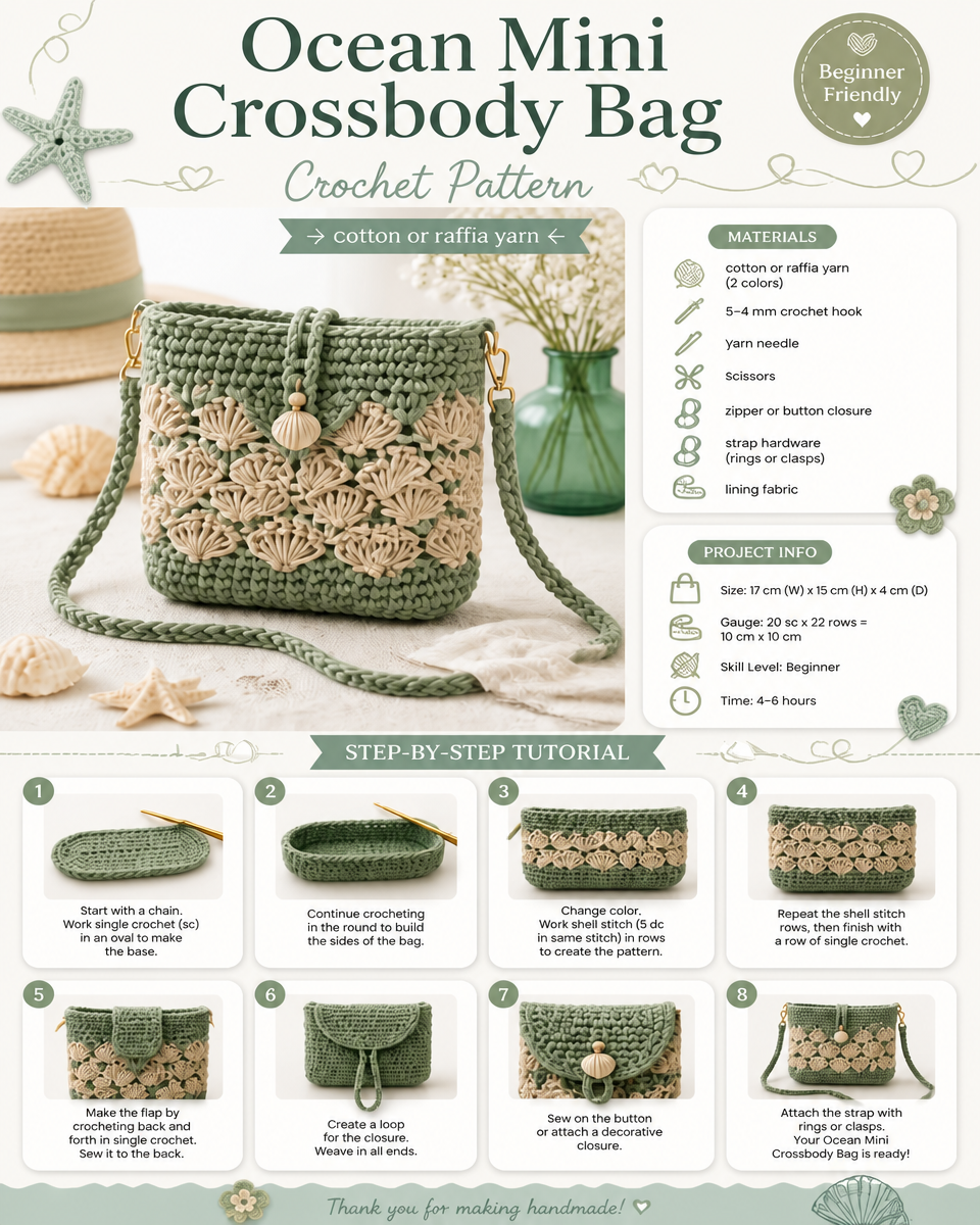 Ocean-Inspired Mini Crossbody Bag