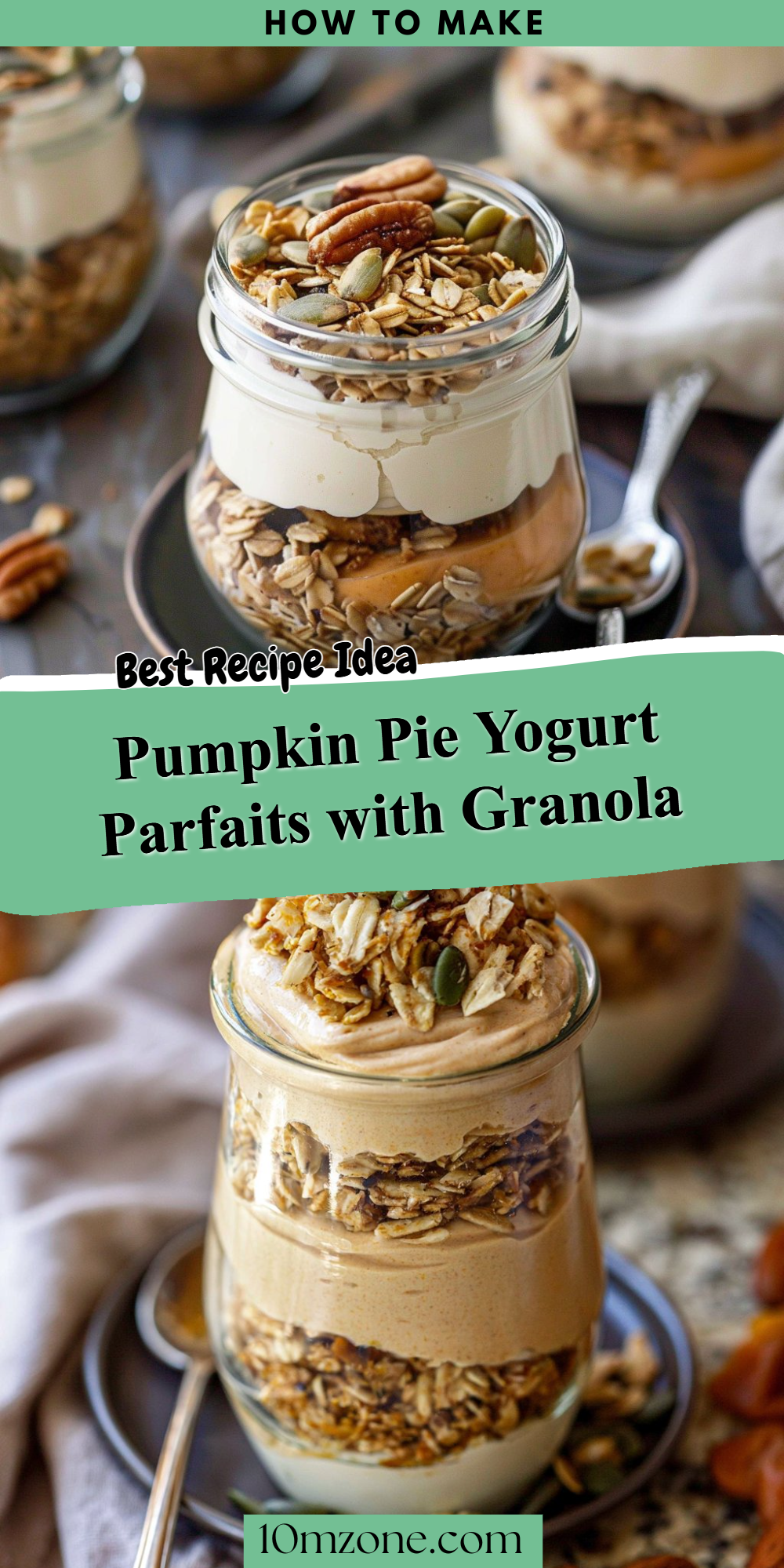 Pumpkin Pie Yogurt Parfaits with Granola