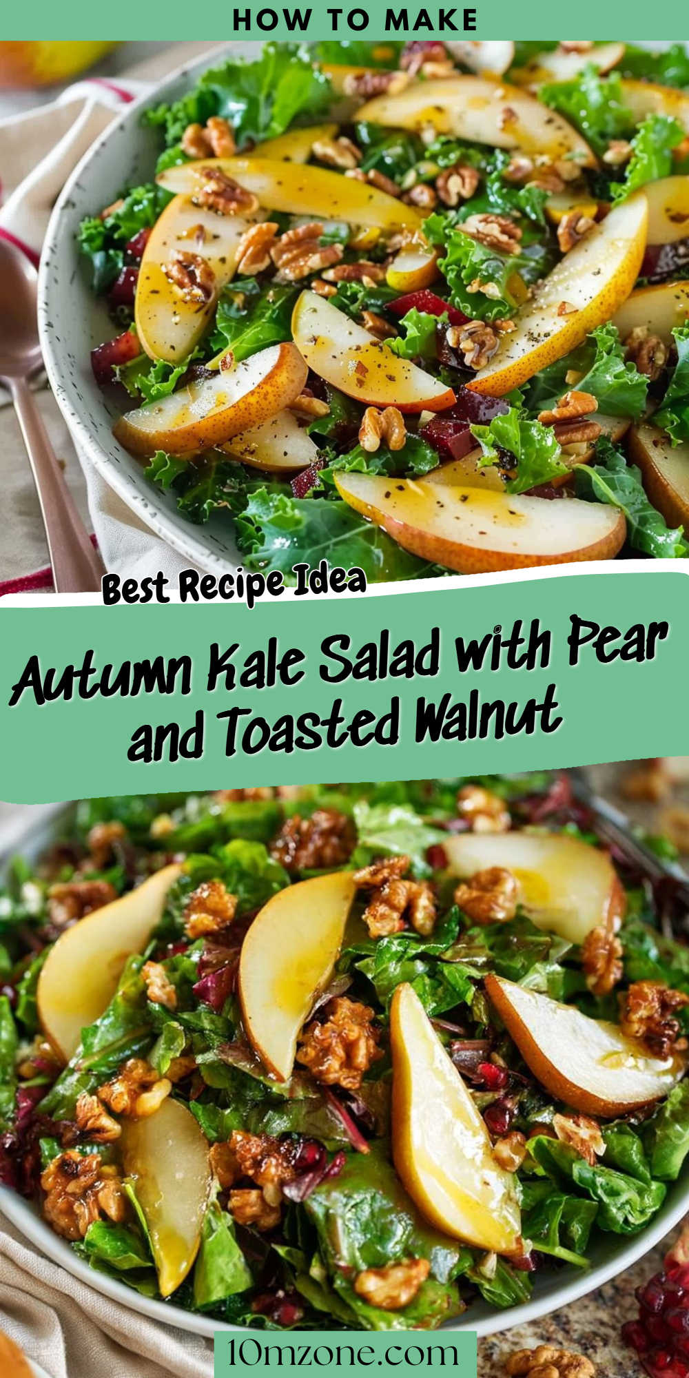 Autumn Kale Salad with Pear and Toasted Walnut