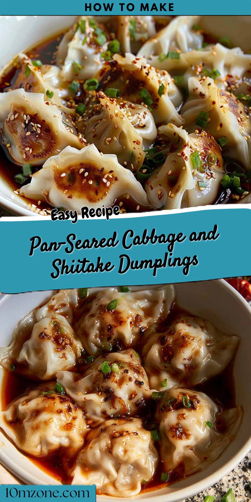 Pan-Seared Cabbage and Shiitake Dumplings