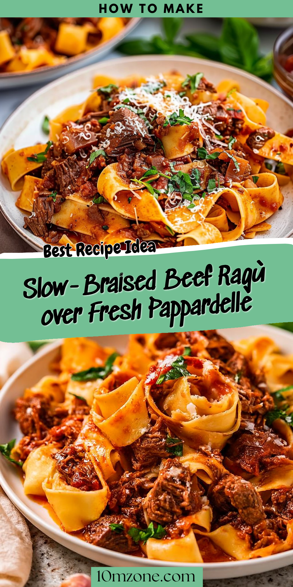Slow-Braised Beef Ragù over Fresh Pappardelle