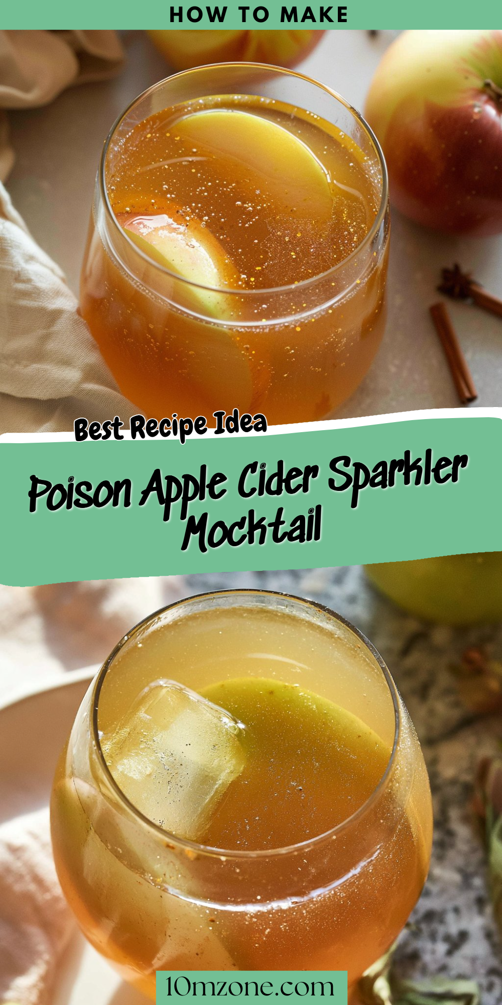 Poison Apple Cider Sparkler Mocktail