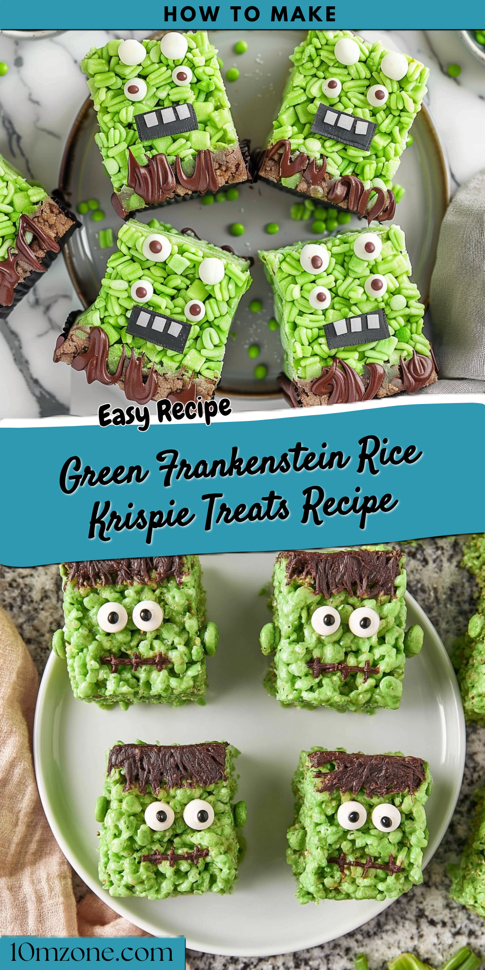 Green Frankenstein Rice Krispie Treats Recipe