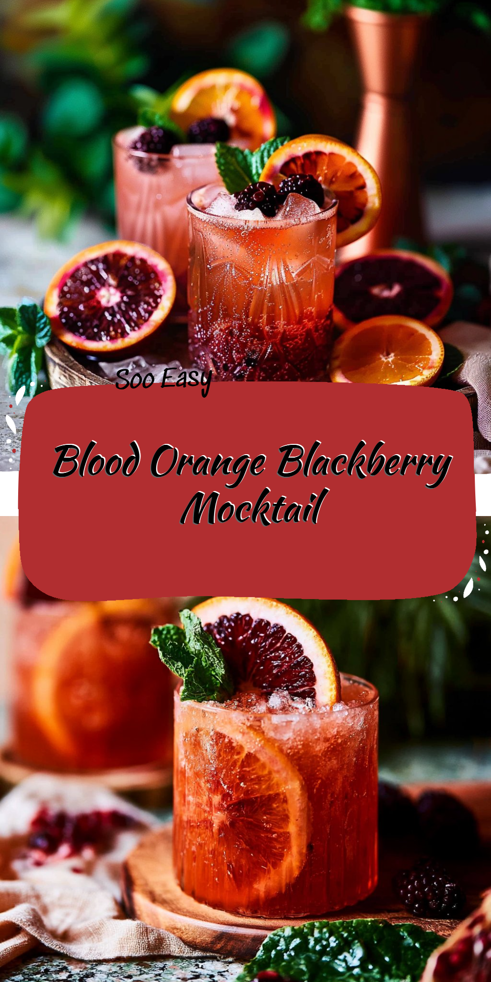 Blood Orange Blackberry Mocktail