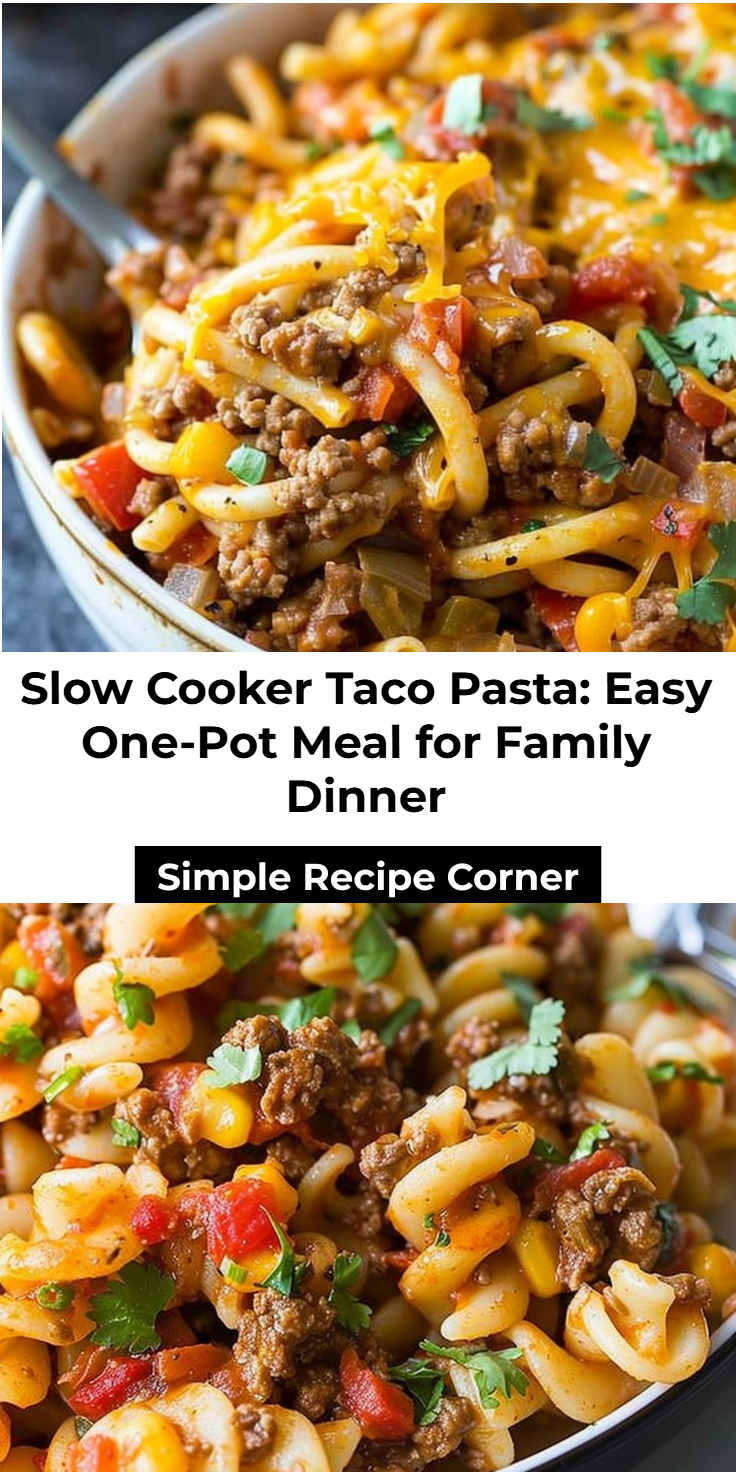 Slow Cooker Taco Pasta