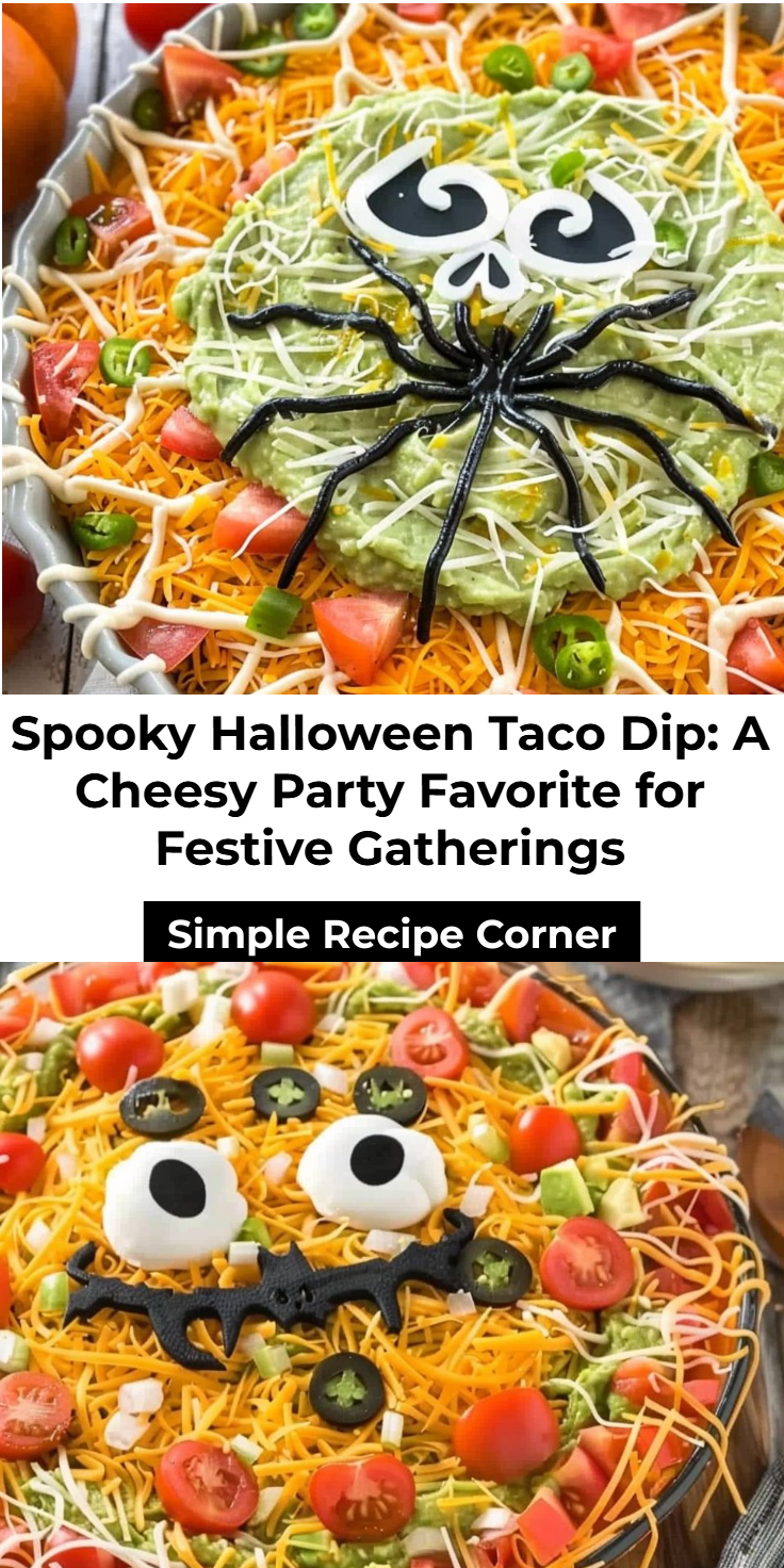 Layer Spooky Halloween Taco Dip