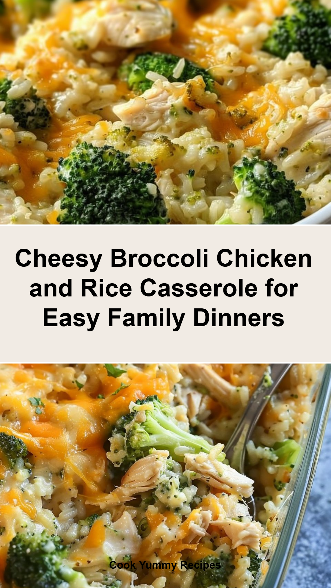 Cheesy Chicken and Rice Casserole with Broccoli