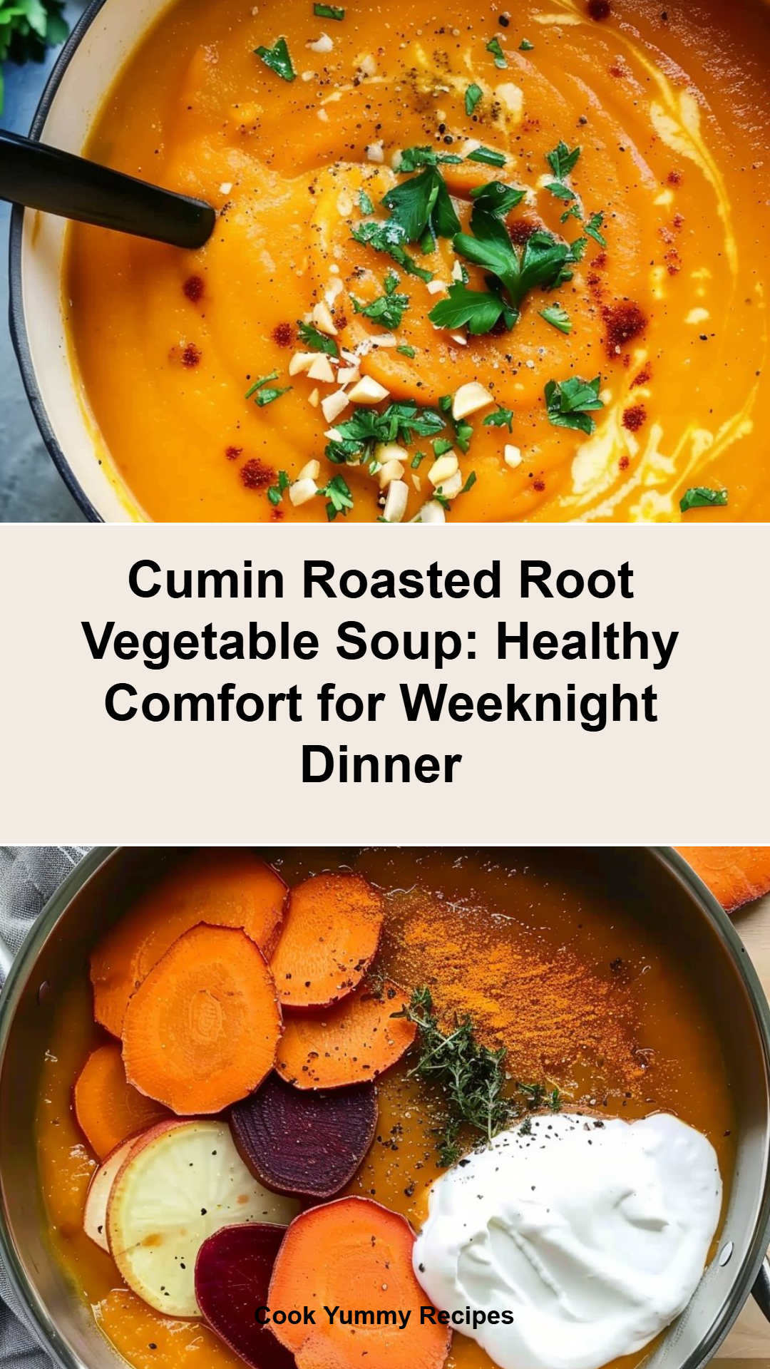 Cumin-Spiced Roasted Root Vegetable Soup