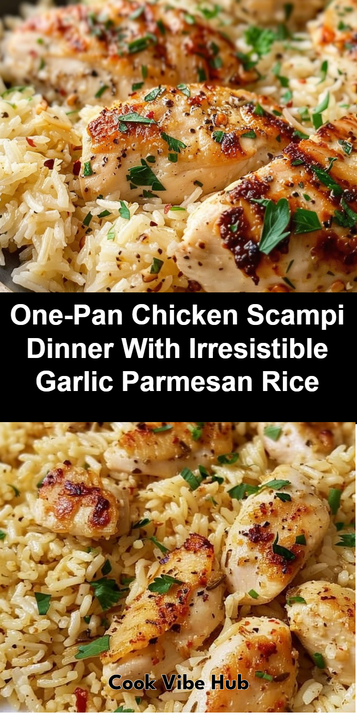 Chicken Scampi and Garlic-Parmesan Rice