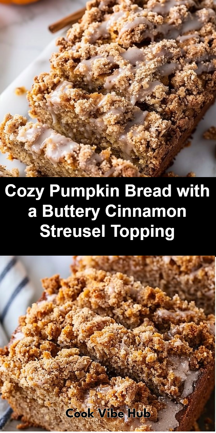 Pumpkin Bread with Cinnamon Streusel