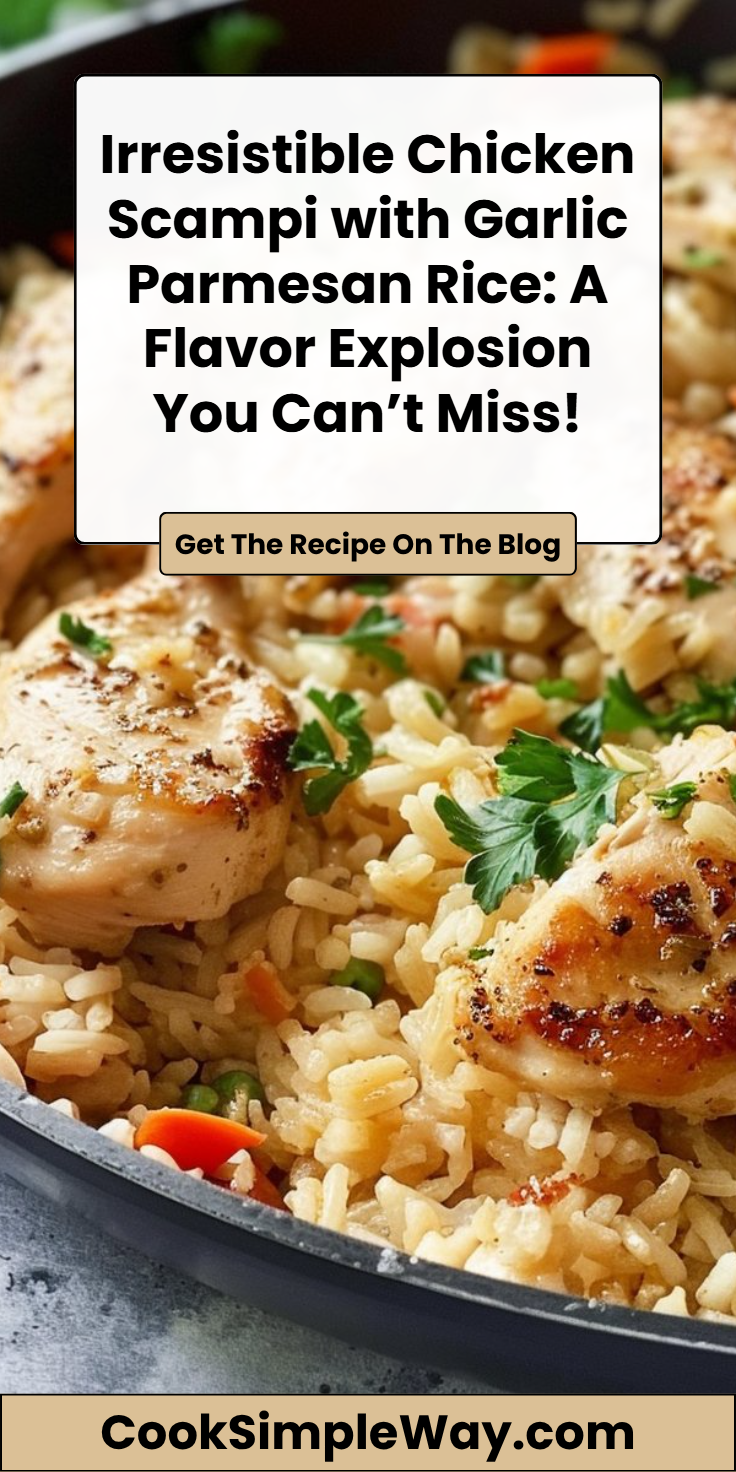 Chicken Scampi with Garlic Parmesan Rice