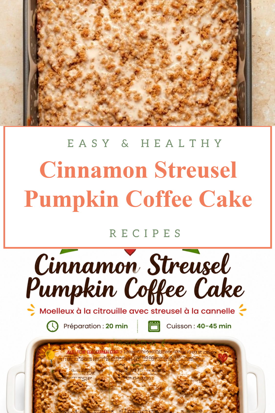 Cinnamon Streusel Pumpkin Coffee Cake