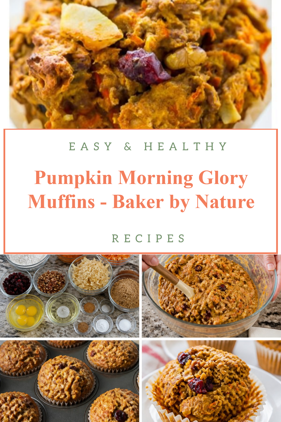 Pumpkin Morning Glory Muffins - Baker by Nature