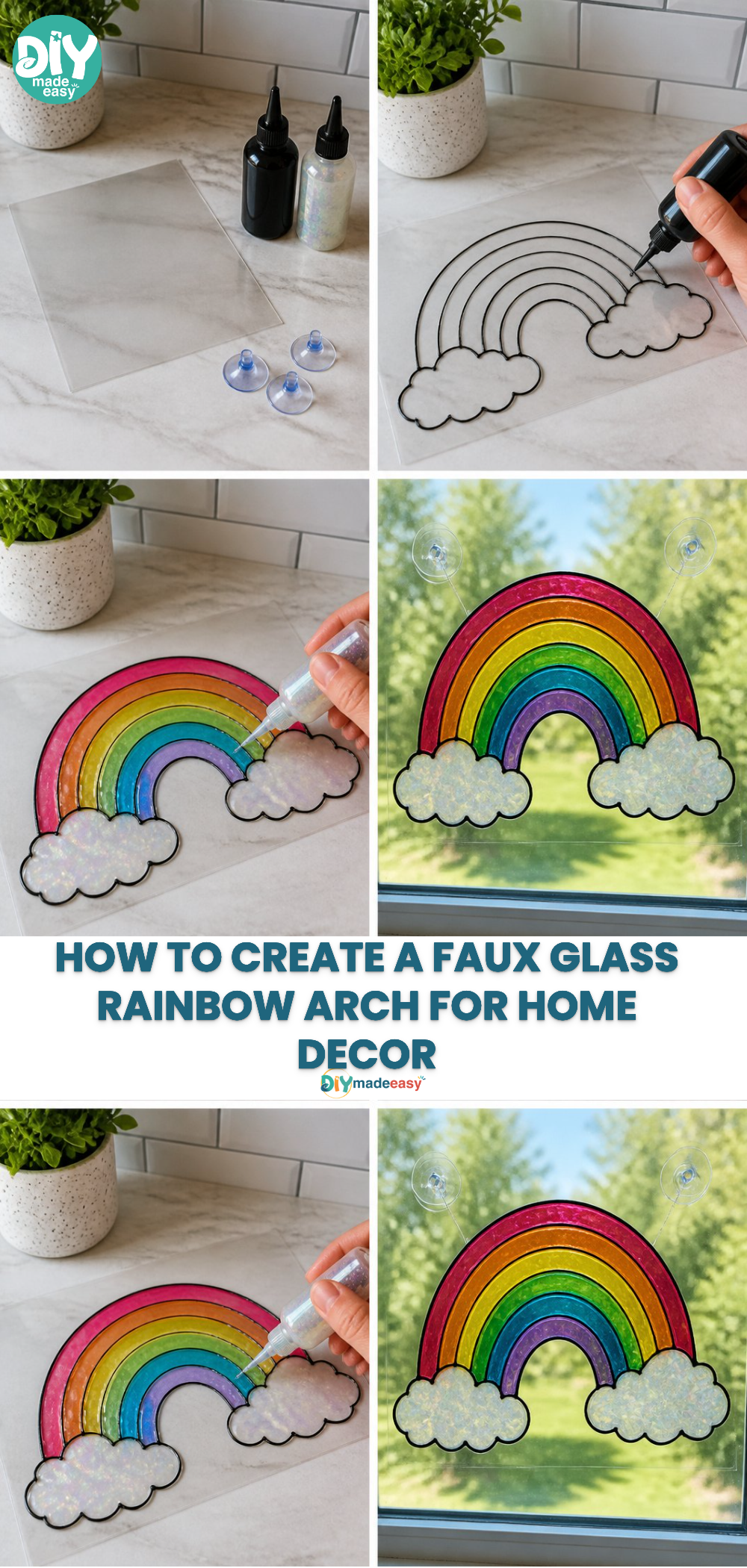 How to Create a Faux Glass Rainbow Arch for Home Decor 17 How to Create a Faux Glass Rainbow Arch for Home Decor