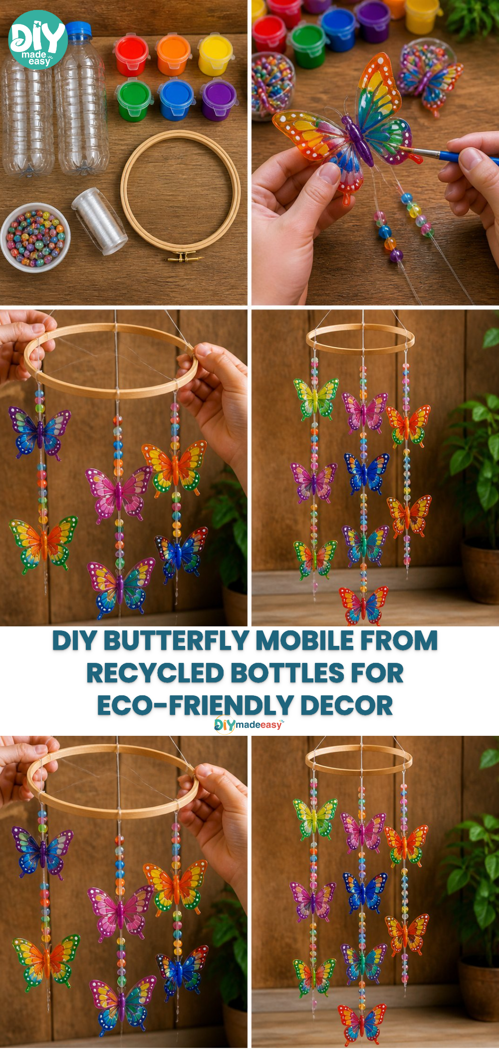 DIY Butterfly Mobile from Recycled Bottles for Eco-Friendly Decor 20 DIY Butterfly Mobile from Recycled Bottles for Eco-Friendly Decor