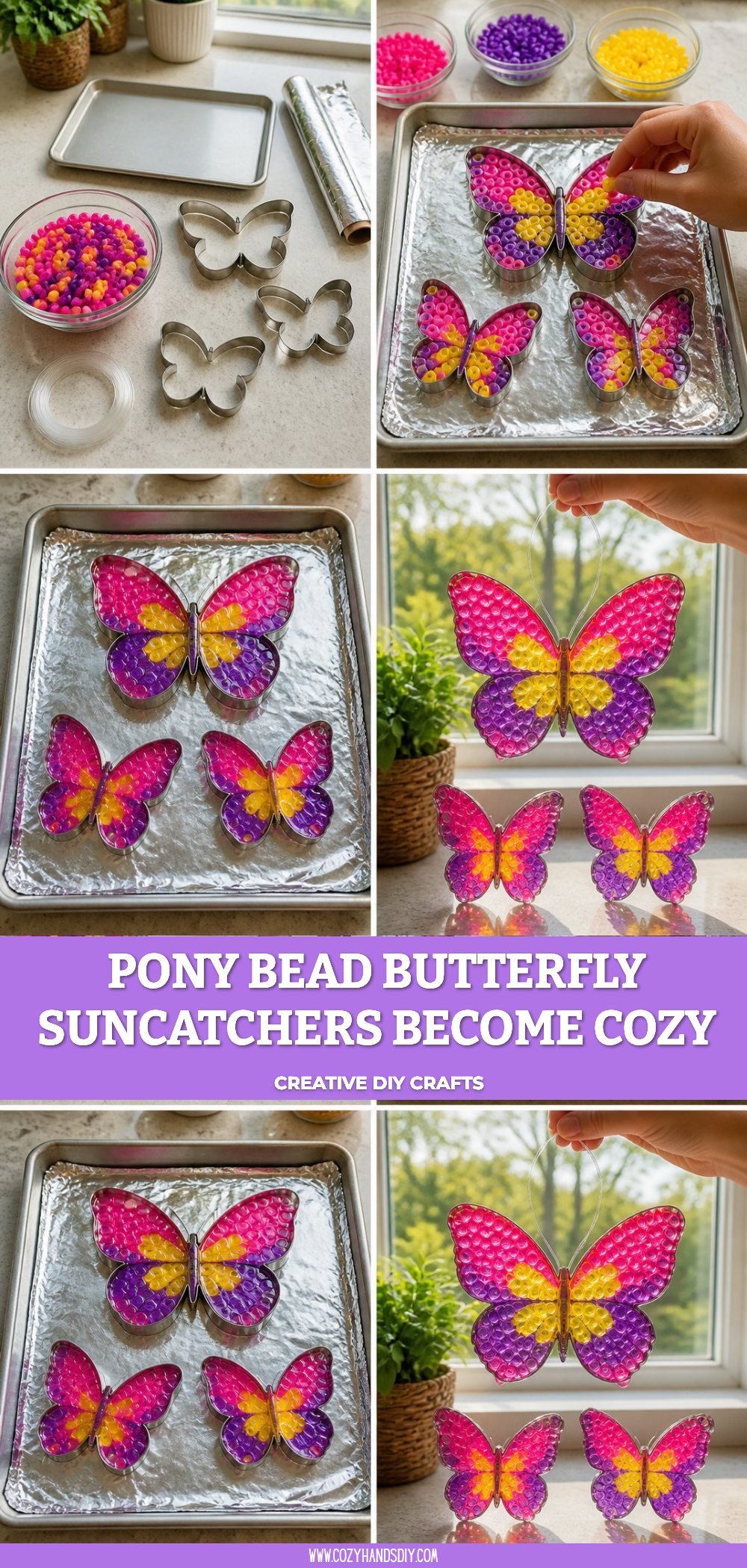 Pony Bead Butterfly Suncatchers Become Cozy 6 Pony Bead Butterfly Suncatchers Become Cozy