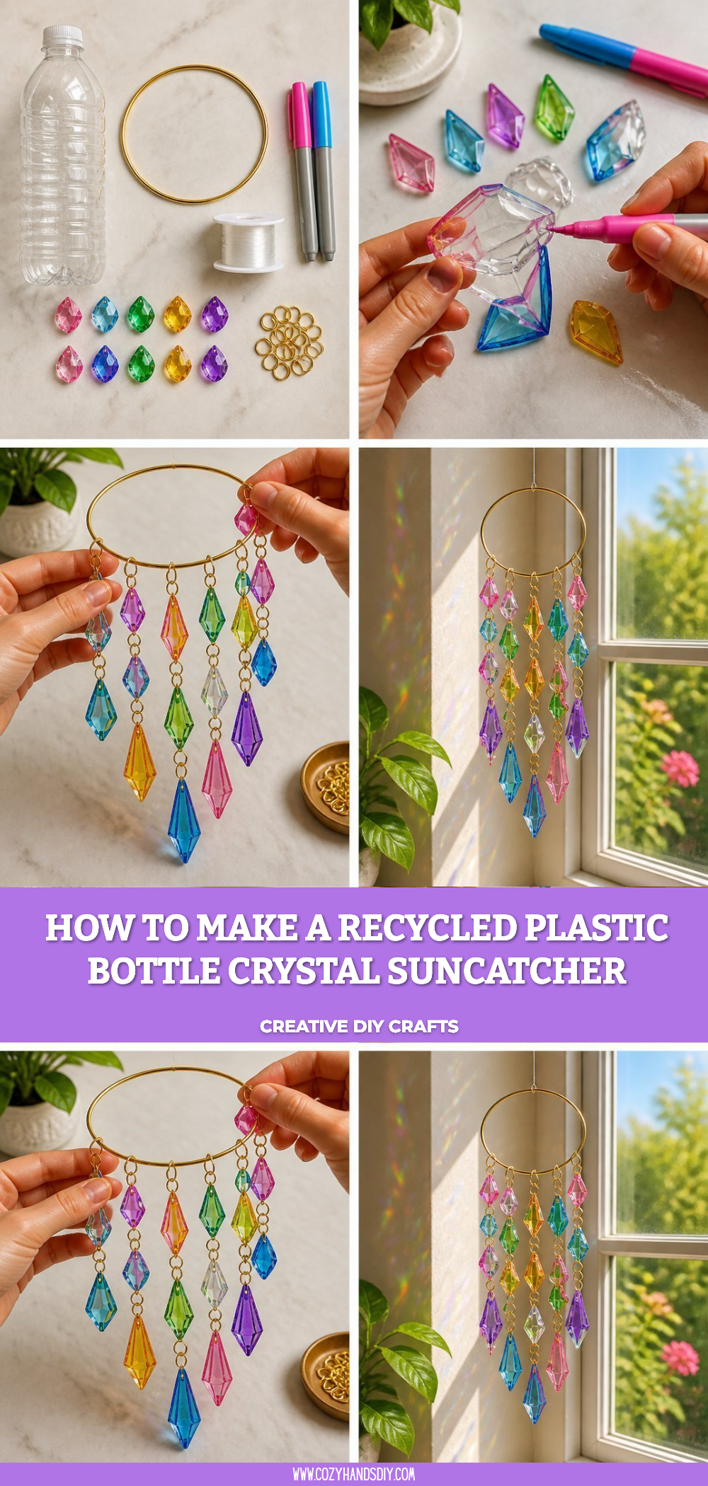 How to Make a Recycled Plastic Bottle Crystal Suncatcher 6 How to Make a Recycled Plastic Bottle Crystal Suncatcher