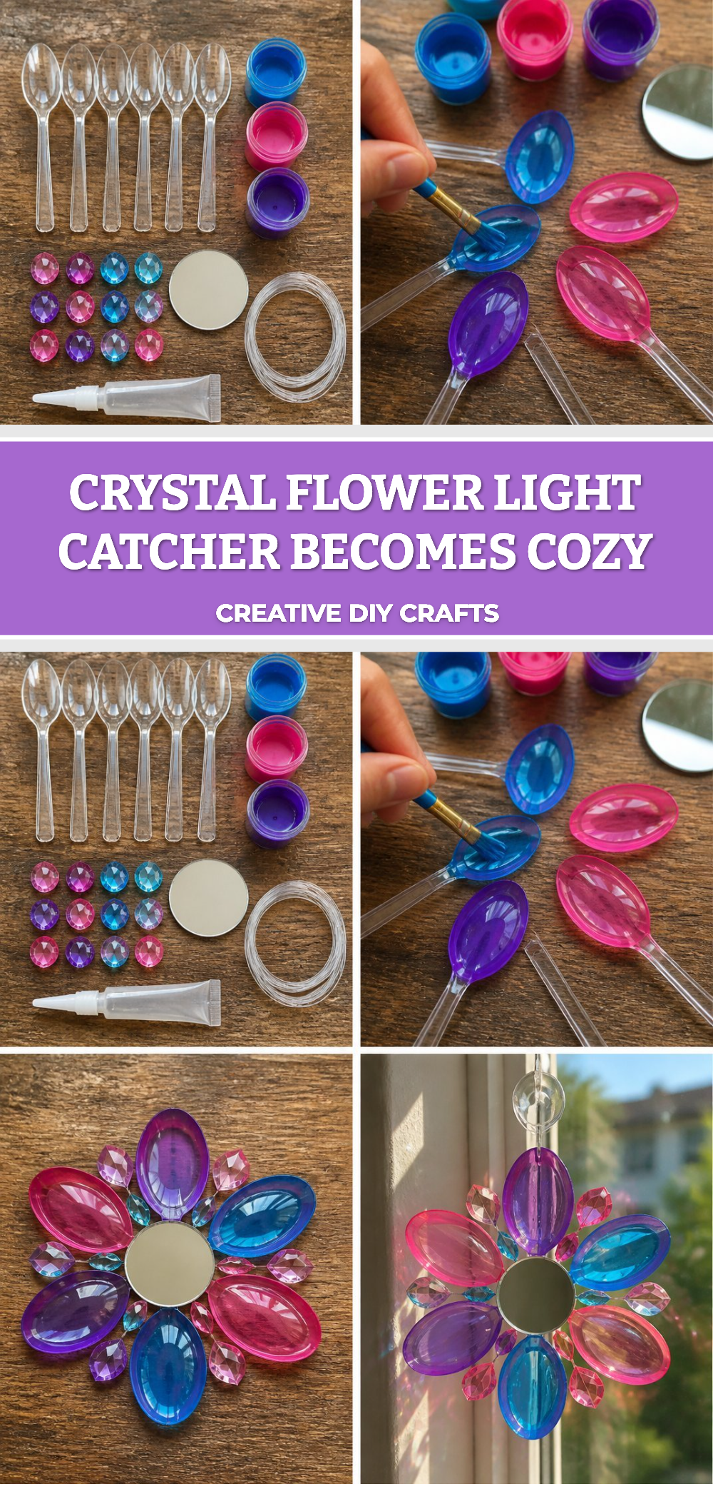 Crystal Flower Light Catcher Becomes Cozy 6 Crystal Flower Light Catcher Becomes Cozy