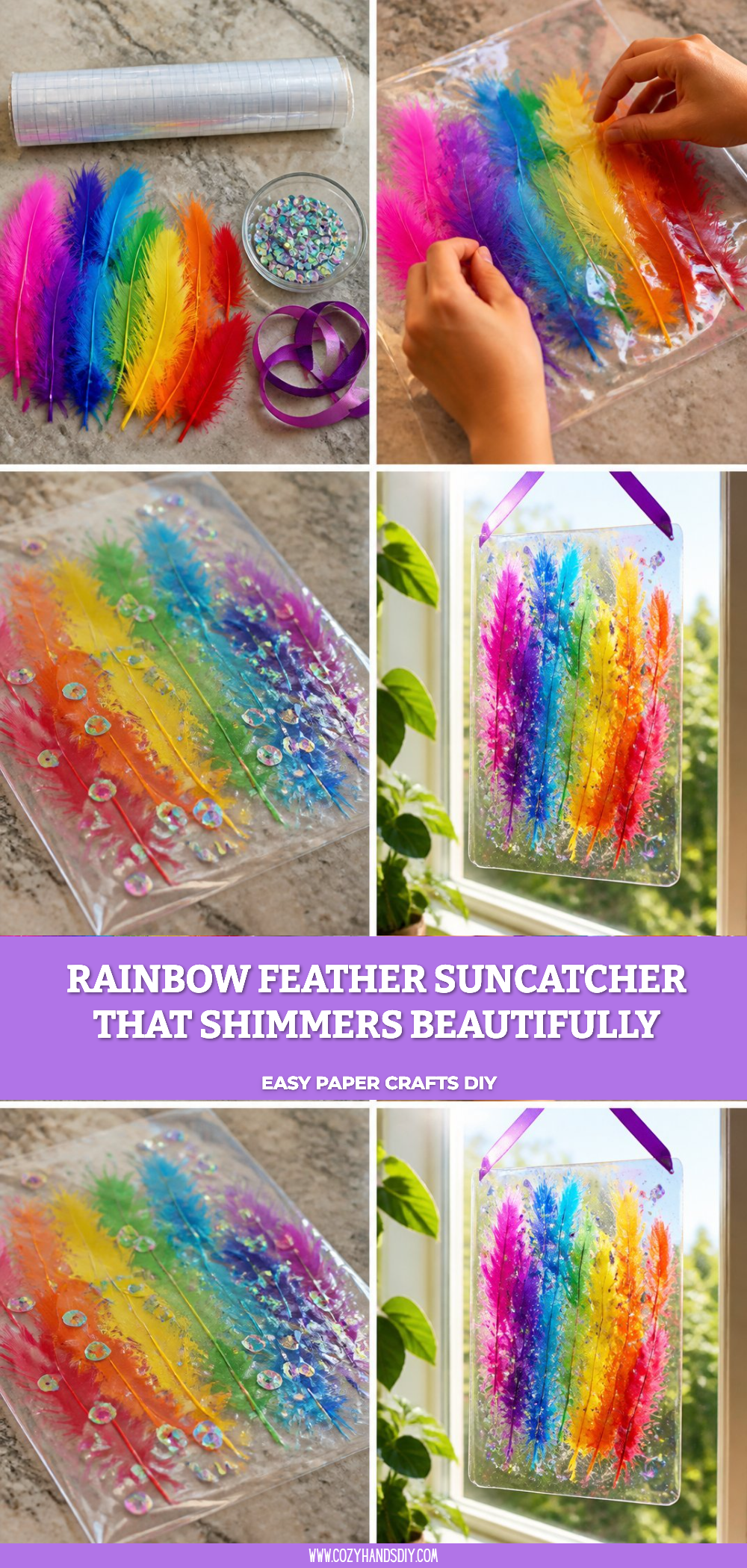 Rainbow Feather Suncatcher That Shimmers Beautifully 6 Rainbow Feather Suncatcher That Shimmers Beautifully