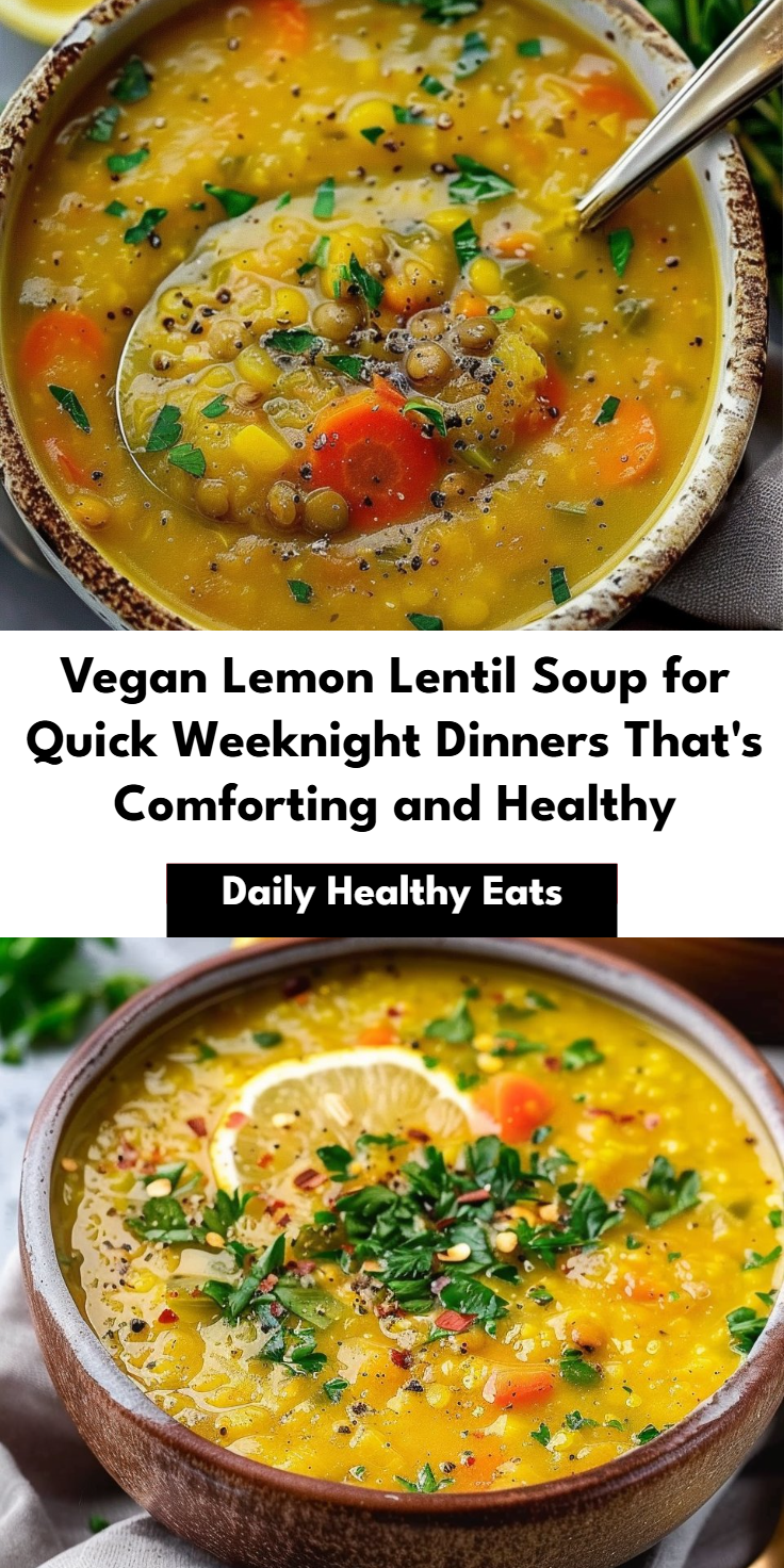 Vegan Lemon Lentil Soup: Power-Packed Comfort in 20 Min