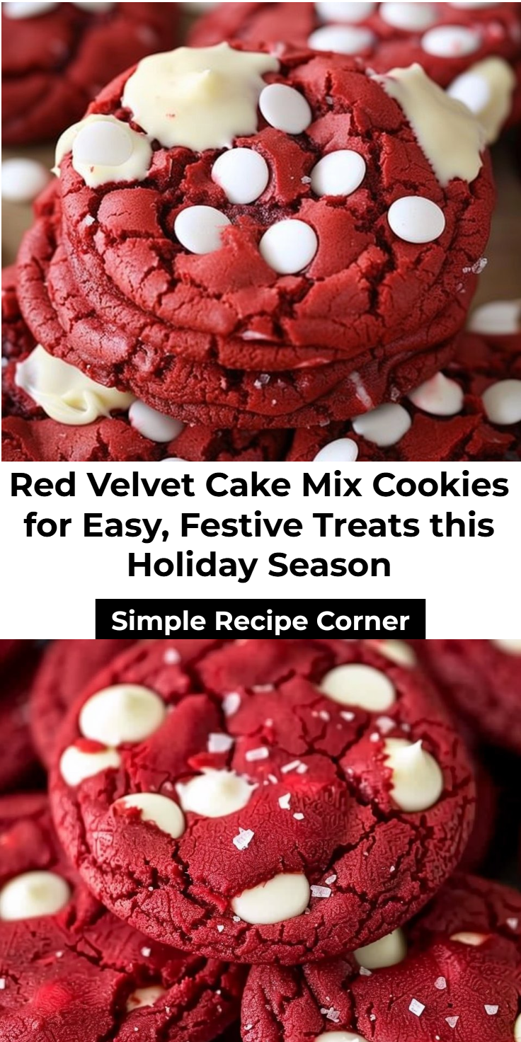 Red Velvet Cake Mix Cookies