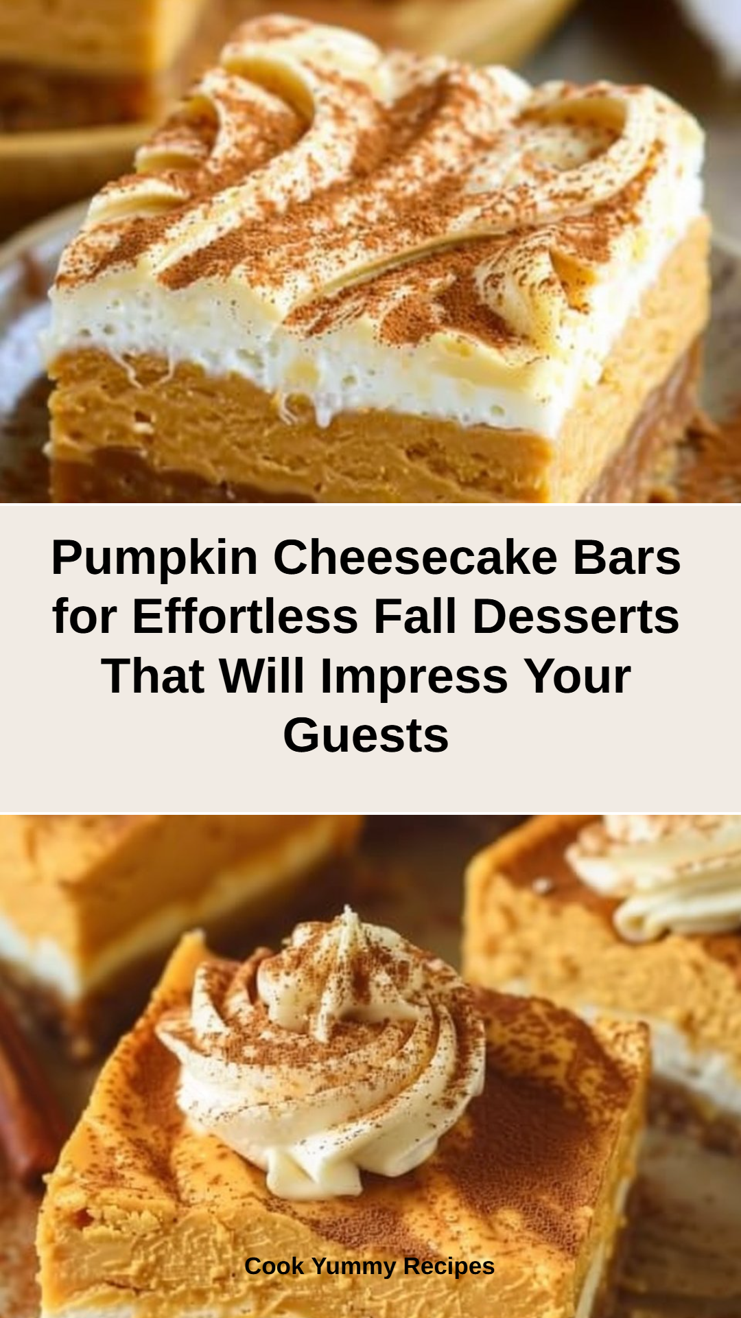 Pumpkin Cheesecake Bars