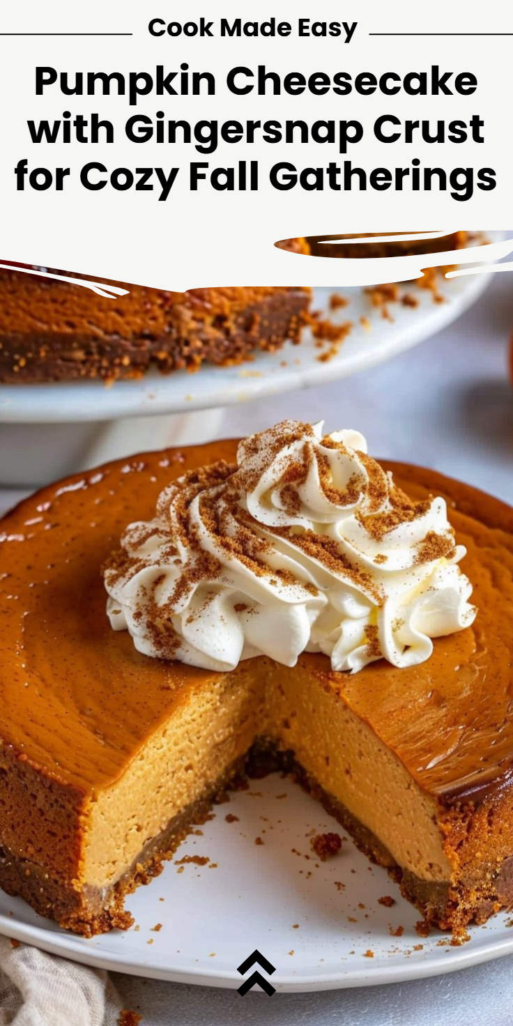 Best-Ever Pumpkin Cheesecake with Gingersnap Crust