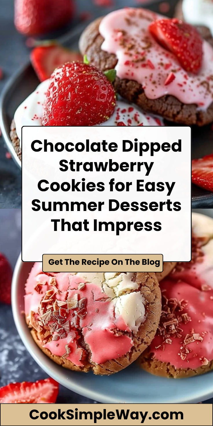 Chocolate Dipped Strawberry Cookies