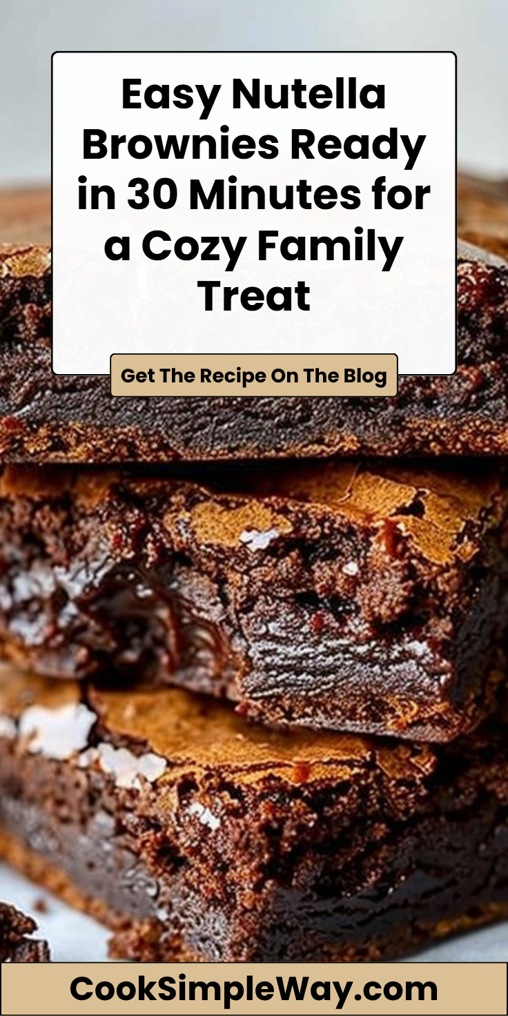 Easy Nutella Brownies: 3-Ingredient Decadent Fudgy Treat