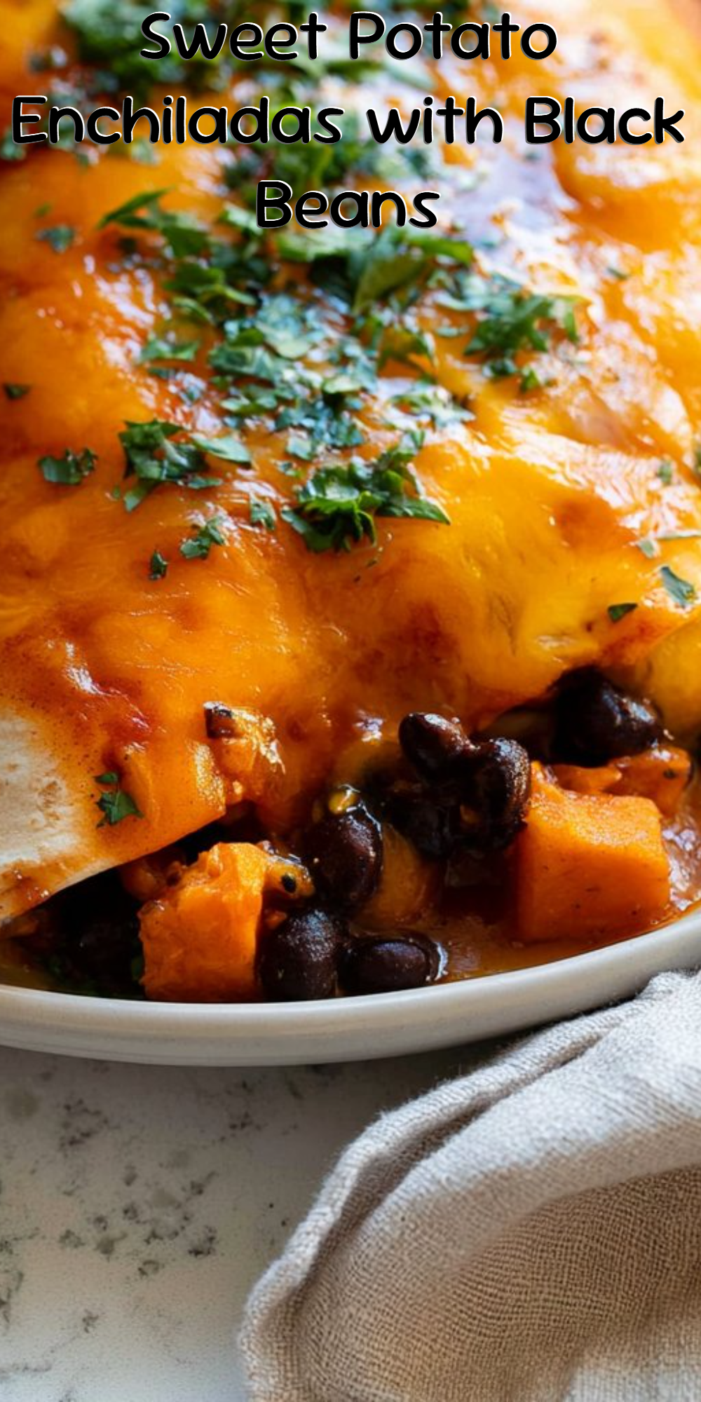 Sweet Potato Enchiladas with Black Beans