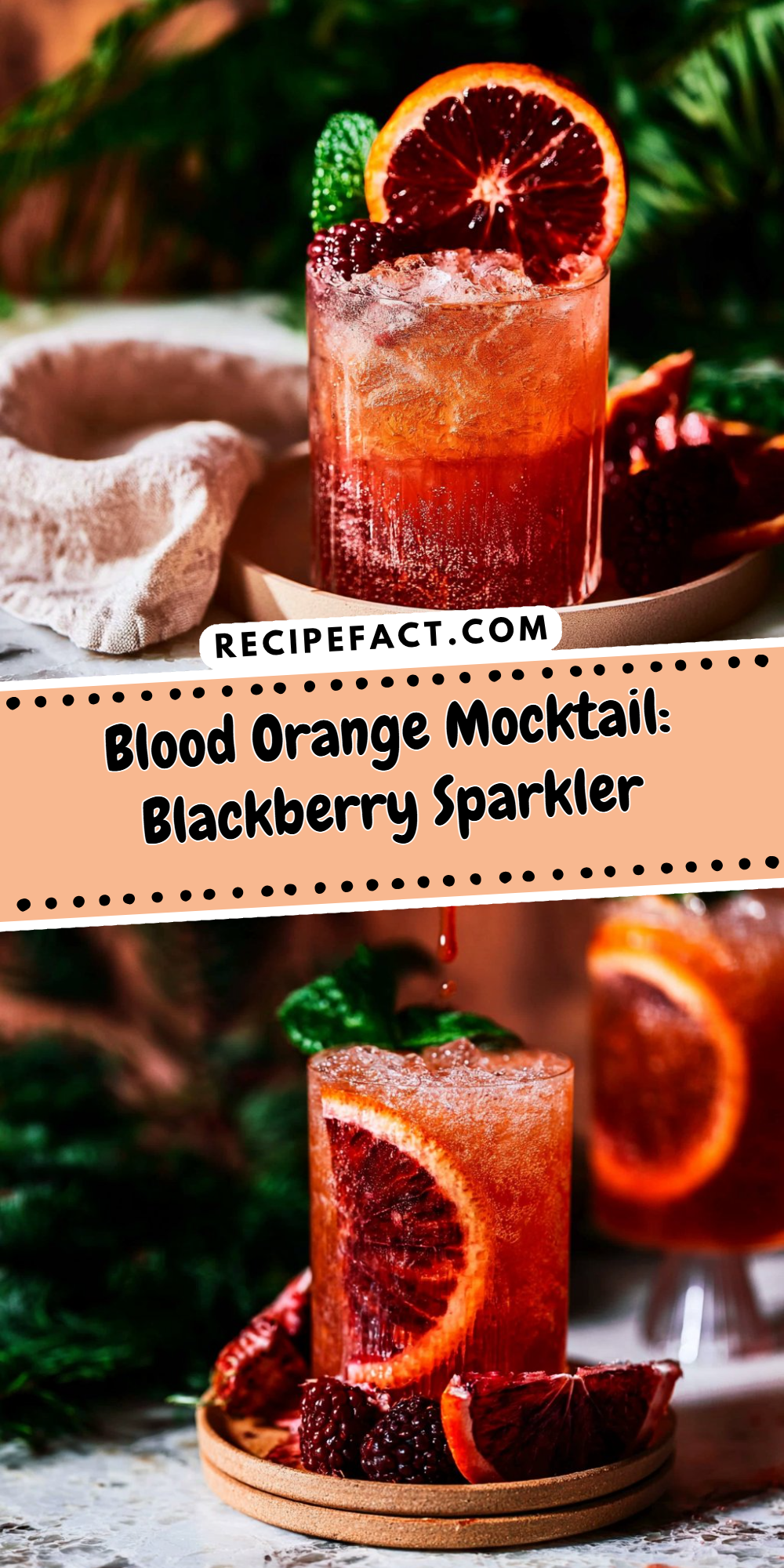 Blood Orange Mocktail: Blackberry Sparkler