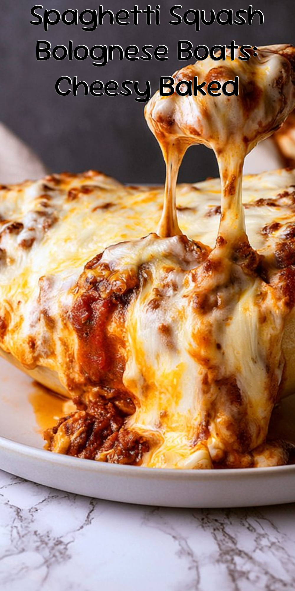 Spaghetti Squash Bolognese Boats: Cheesy Baked