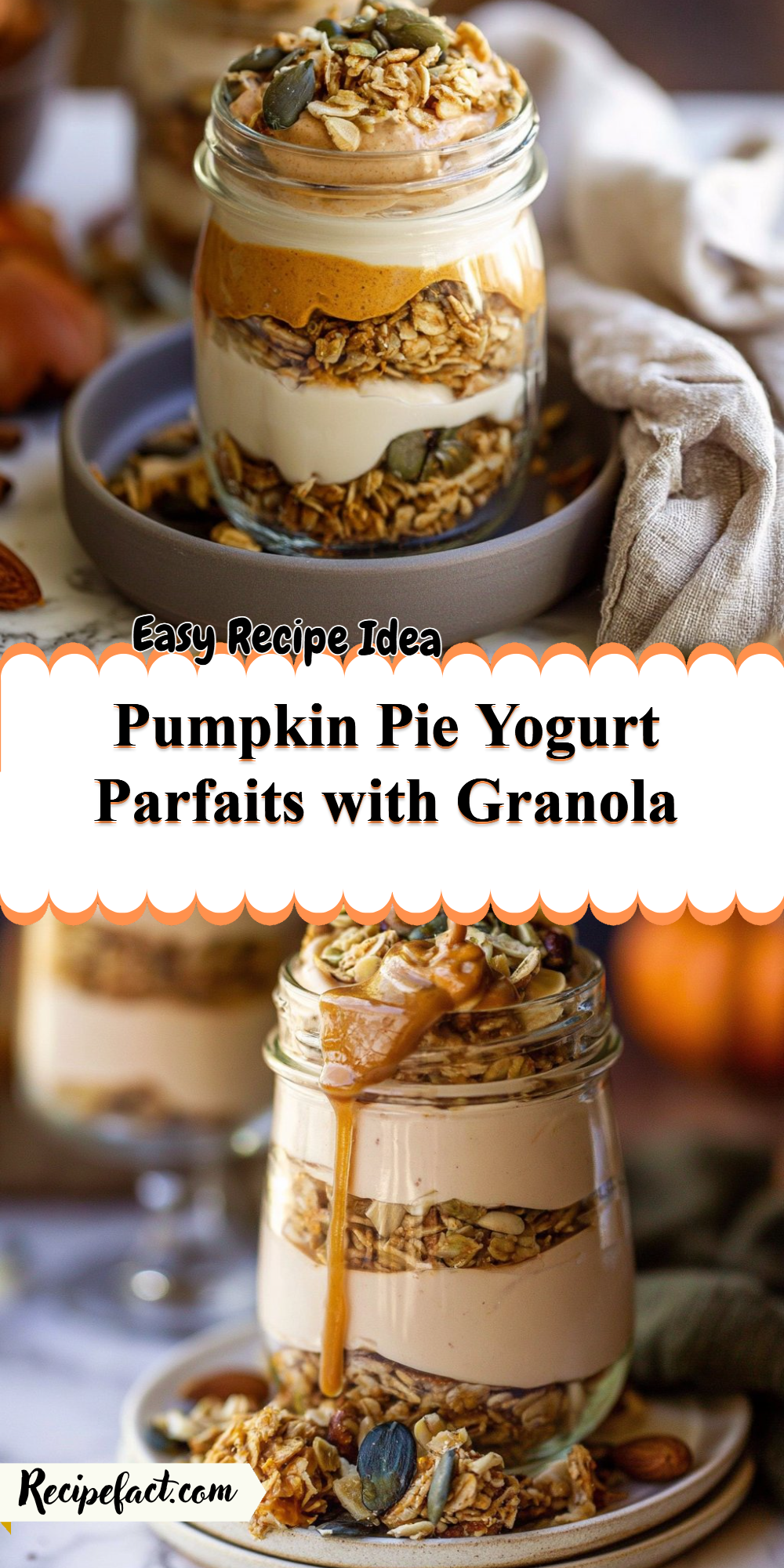 Pumpkin Pie Yogurt Parfaits with Granola