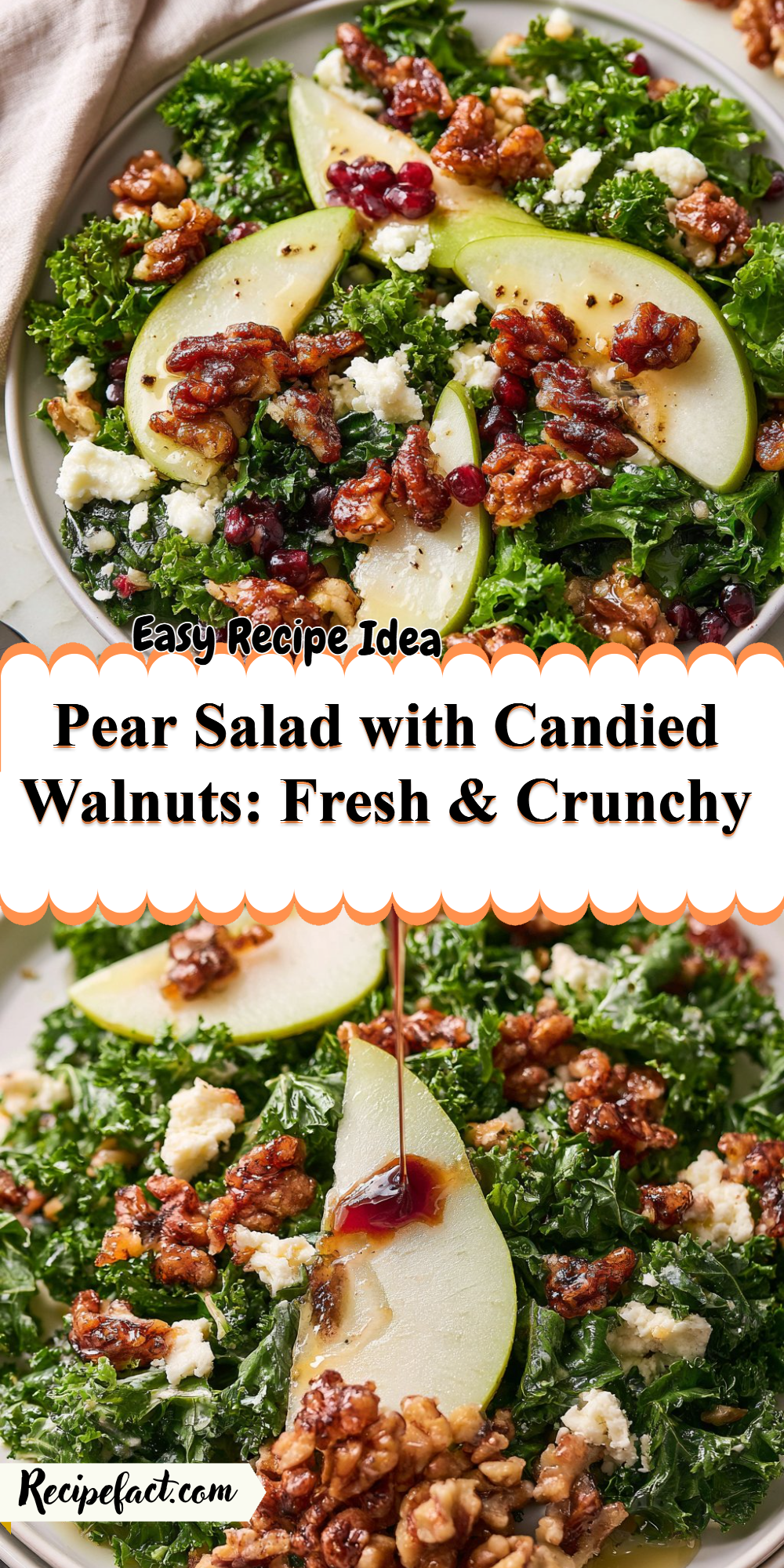 Pear Salad with Candied Walnuts: Fresh & Crunchy