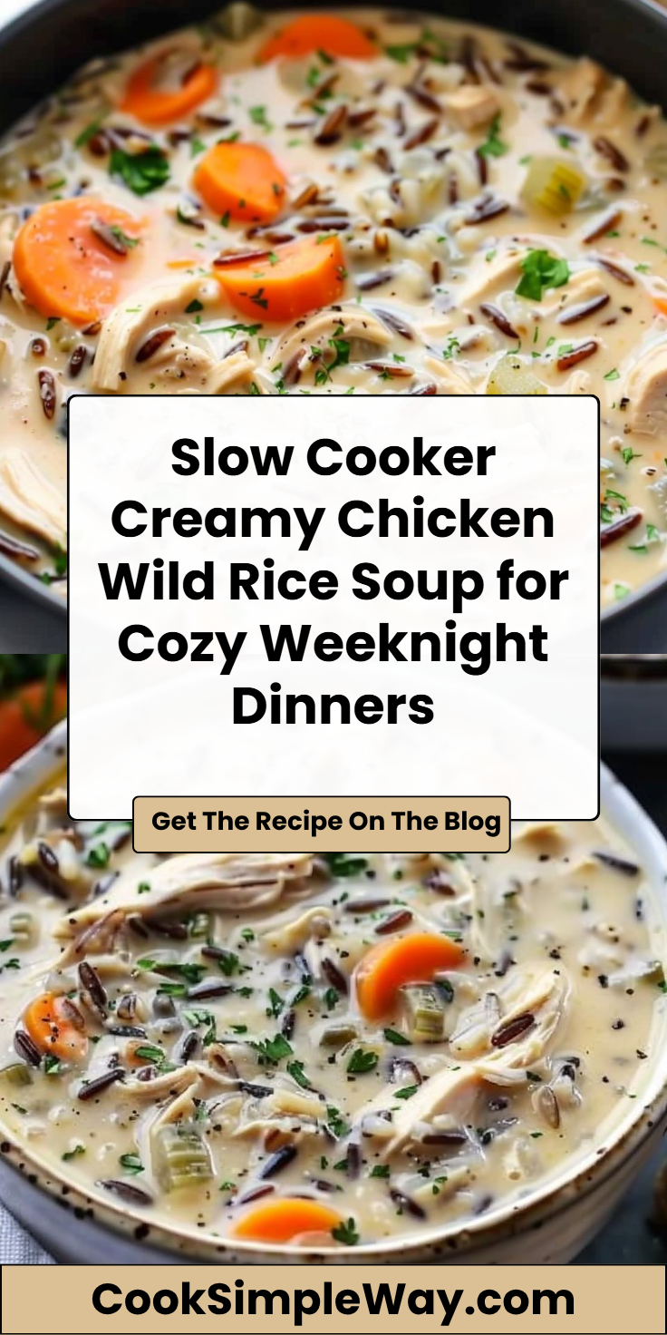 Creamy Slow Cooker Chicken Wild Rice Soup