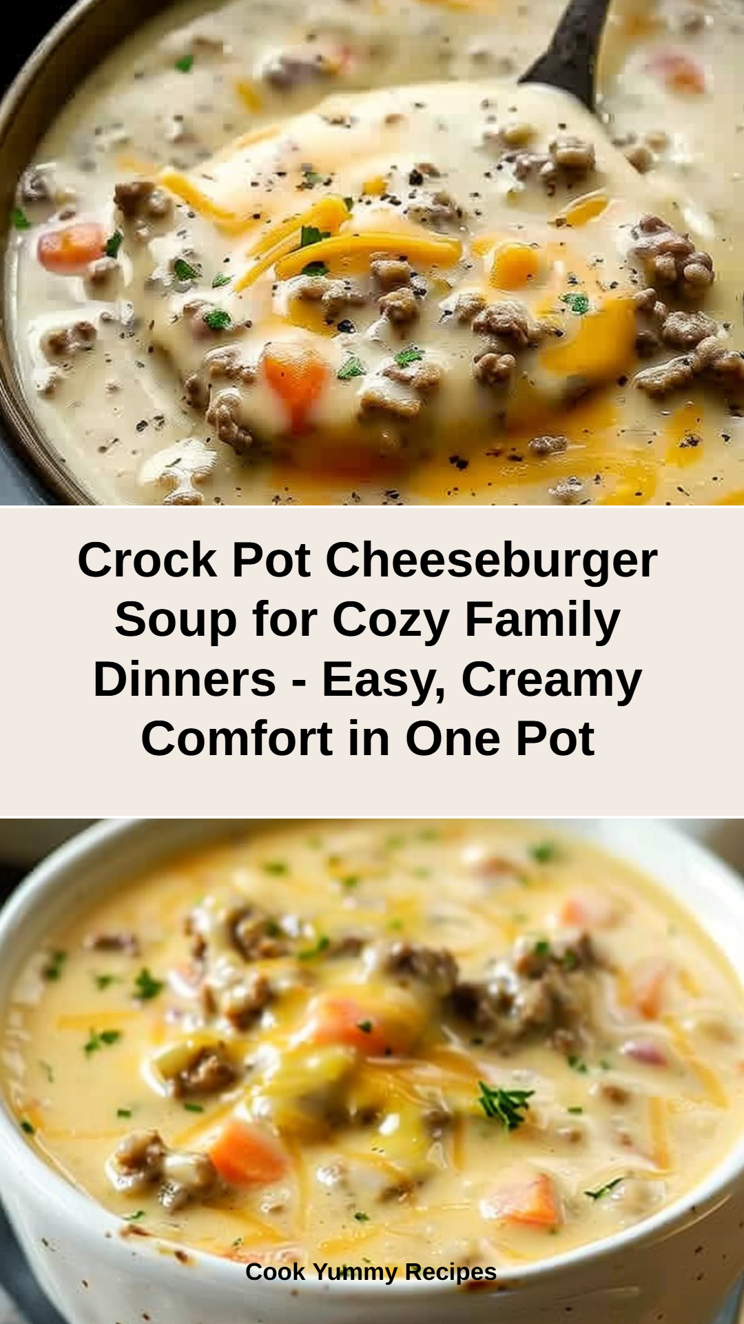Crock-Pot Cheeseburger Soup Recipe