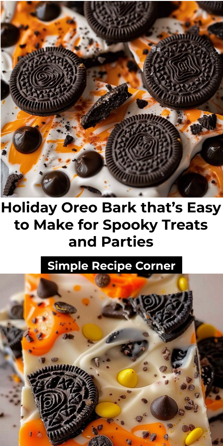 Oreo Bark Halloween Treats Recipe