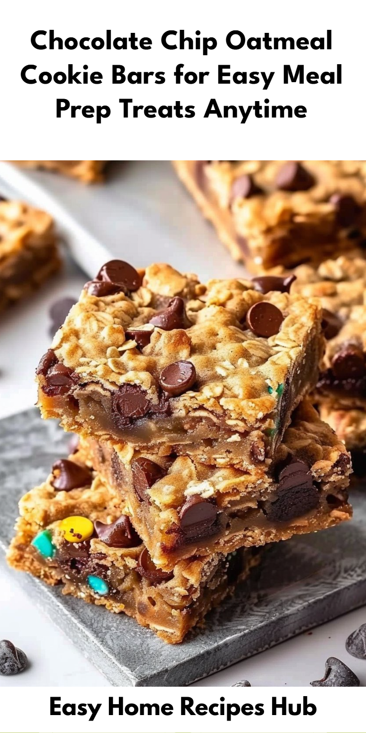 Oatmeal Chocolate Chip Cookie Bars