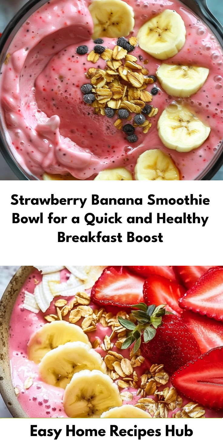 Strawberry Banana Smoothie Bowl Recipe