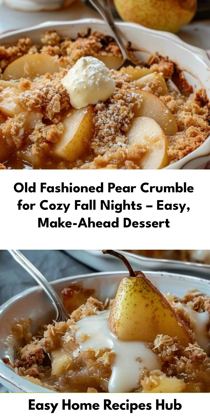 Old-Fashioned Pear Crumble Recipe