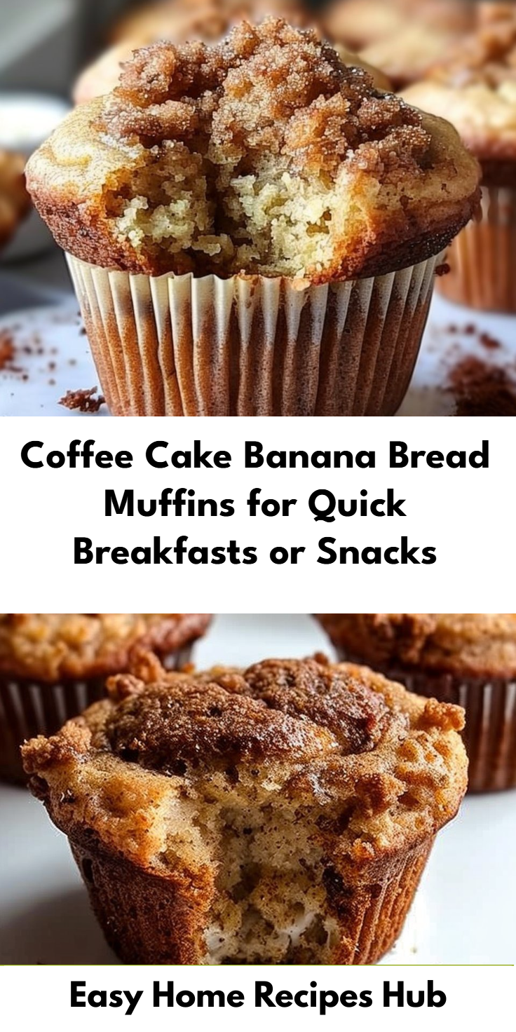Banana Bread Muffins with Coffee Cake Flavor