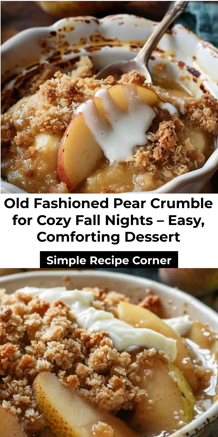 Old-Fashioned Pear Crumble Recipe