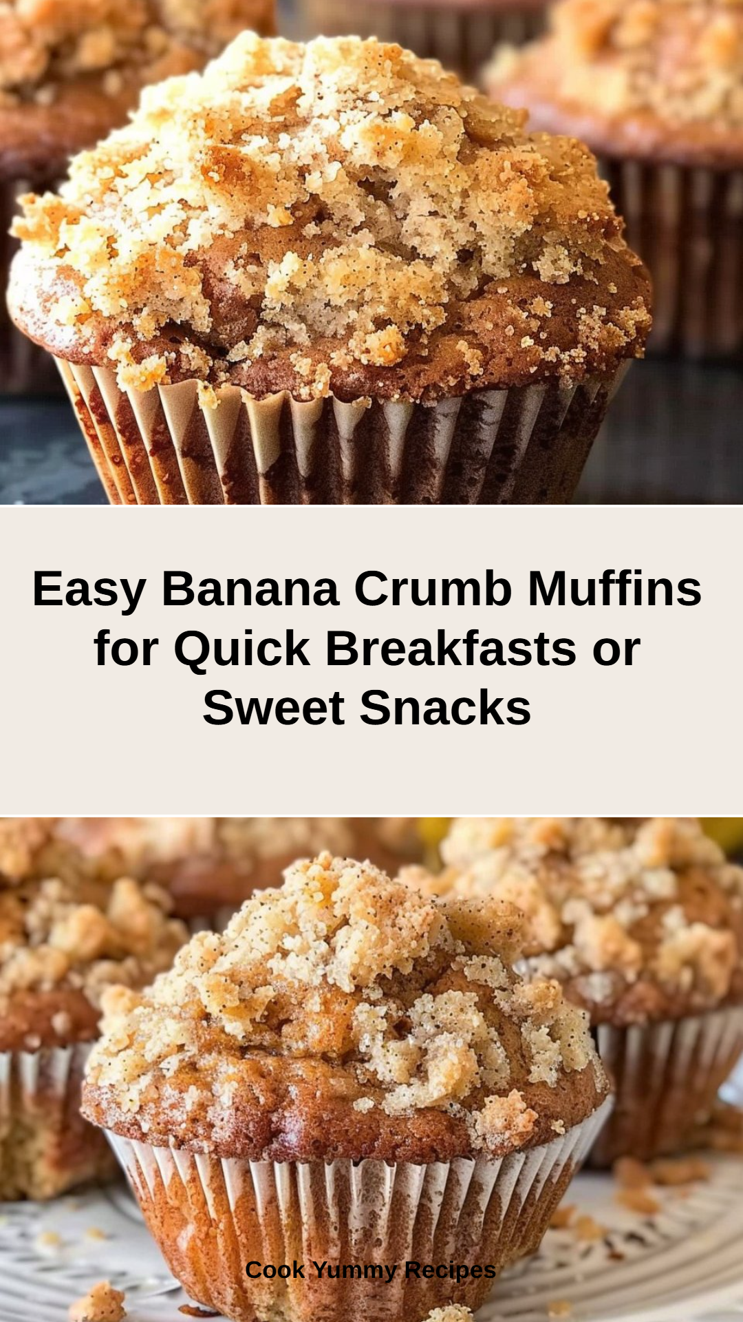 Easy Banana Crumb Muffins
