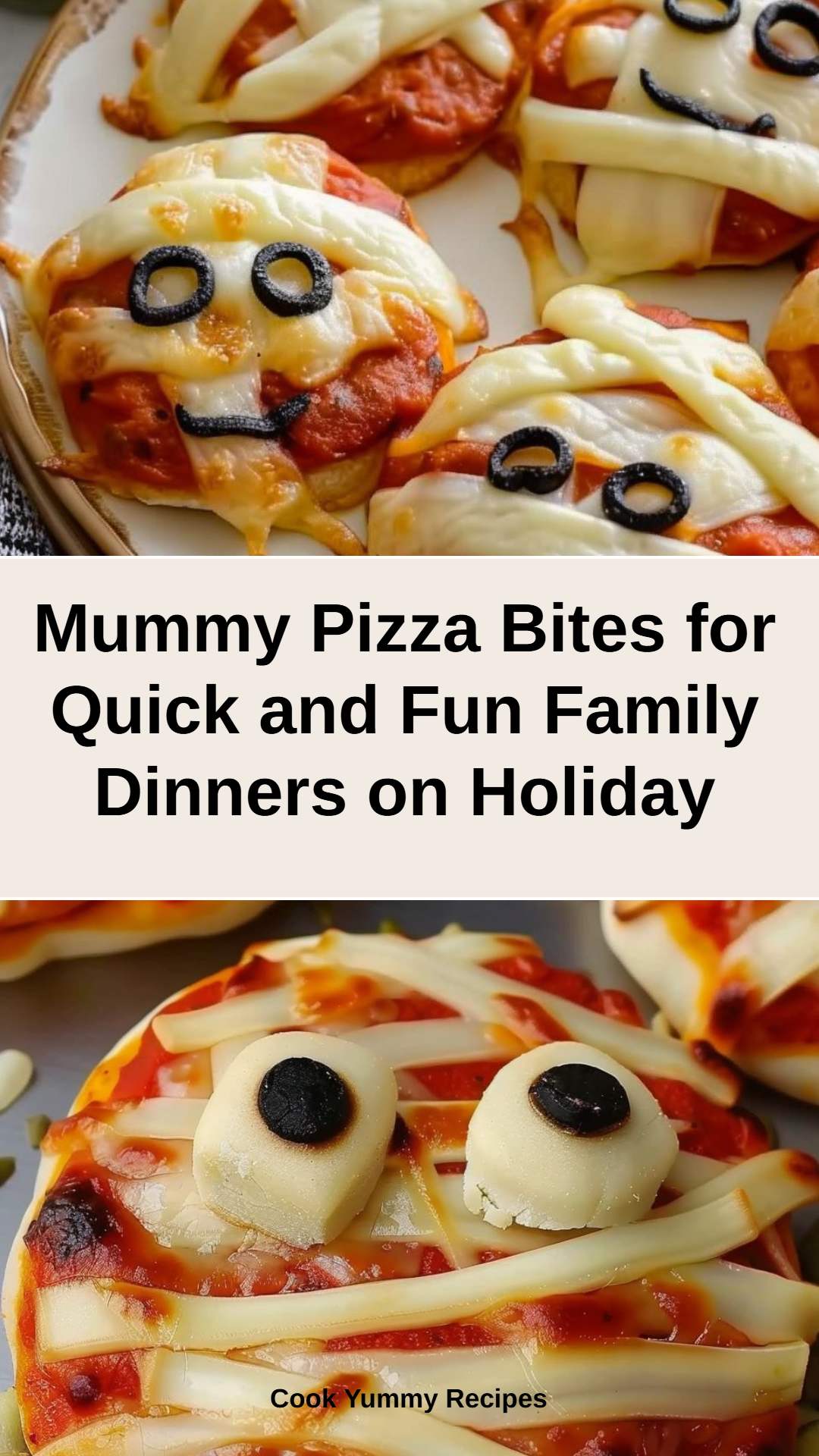 Mummy-Themed Pizza Bites