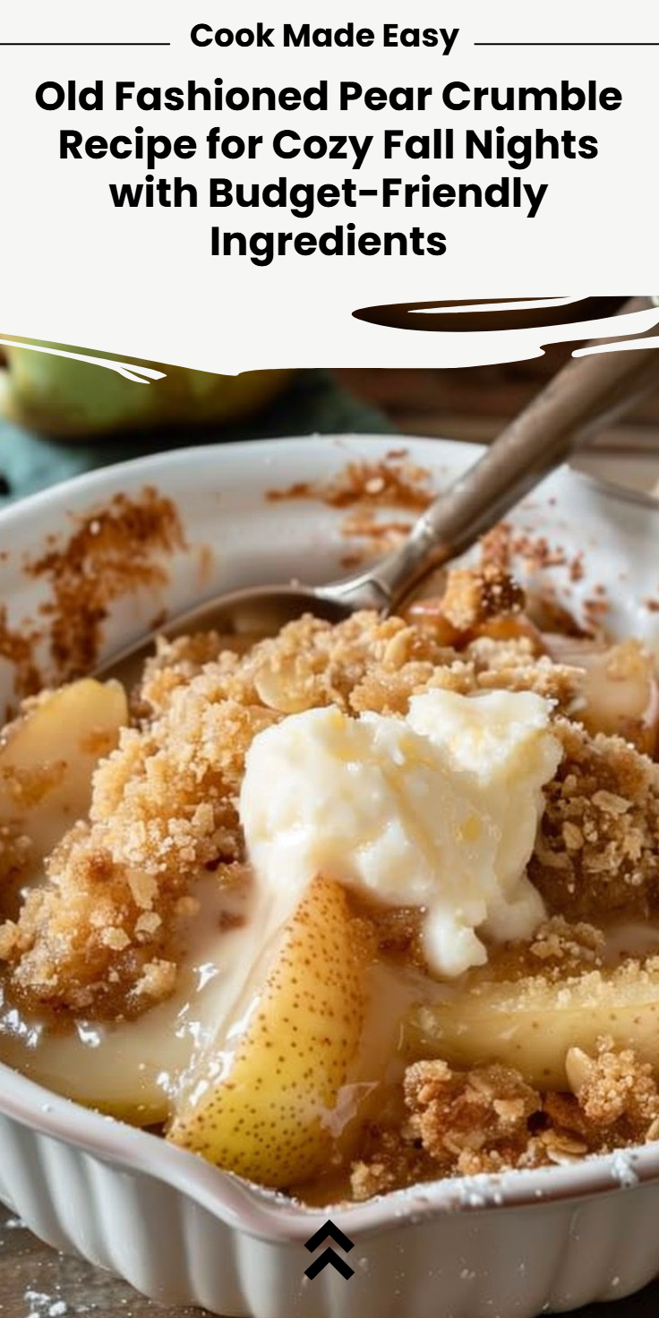 Old Fashioned Pear Crumble Recipe