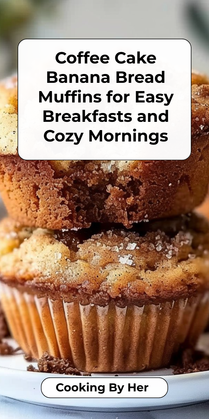 Banana Bread Muffins with Coffee Cake Swirl
