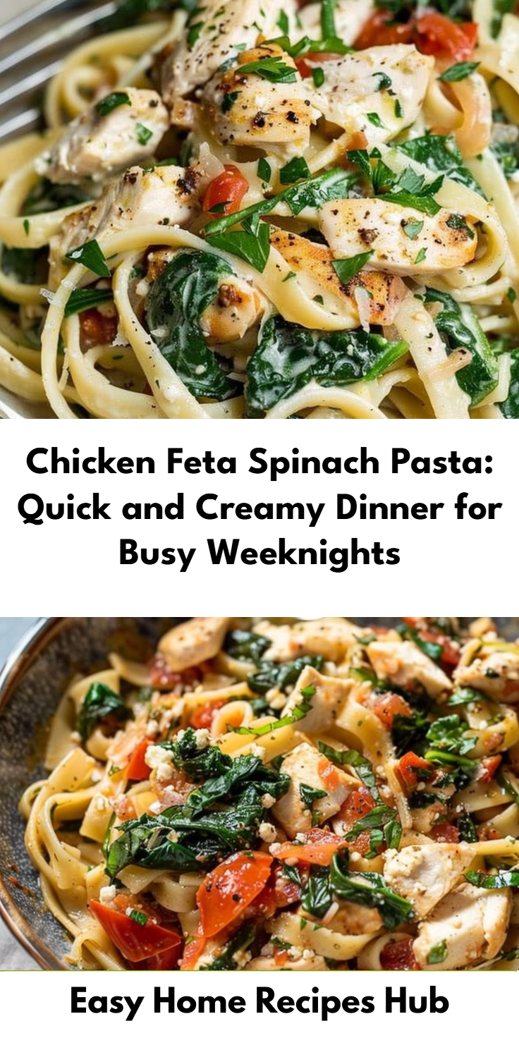 Chicken Feta Spinach Pasta Recipe