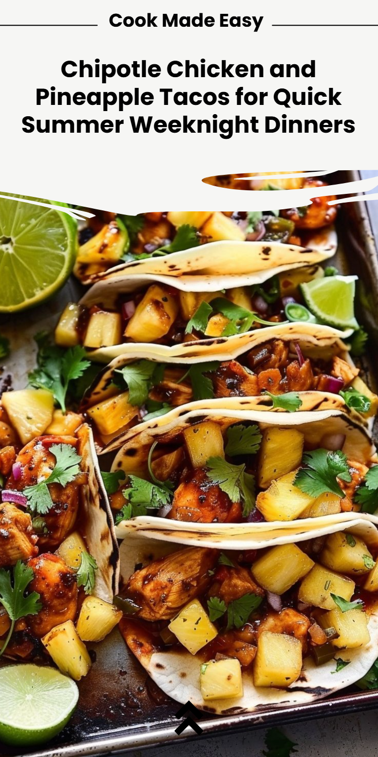 Chipotle Chicken and Pineapple Tacos