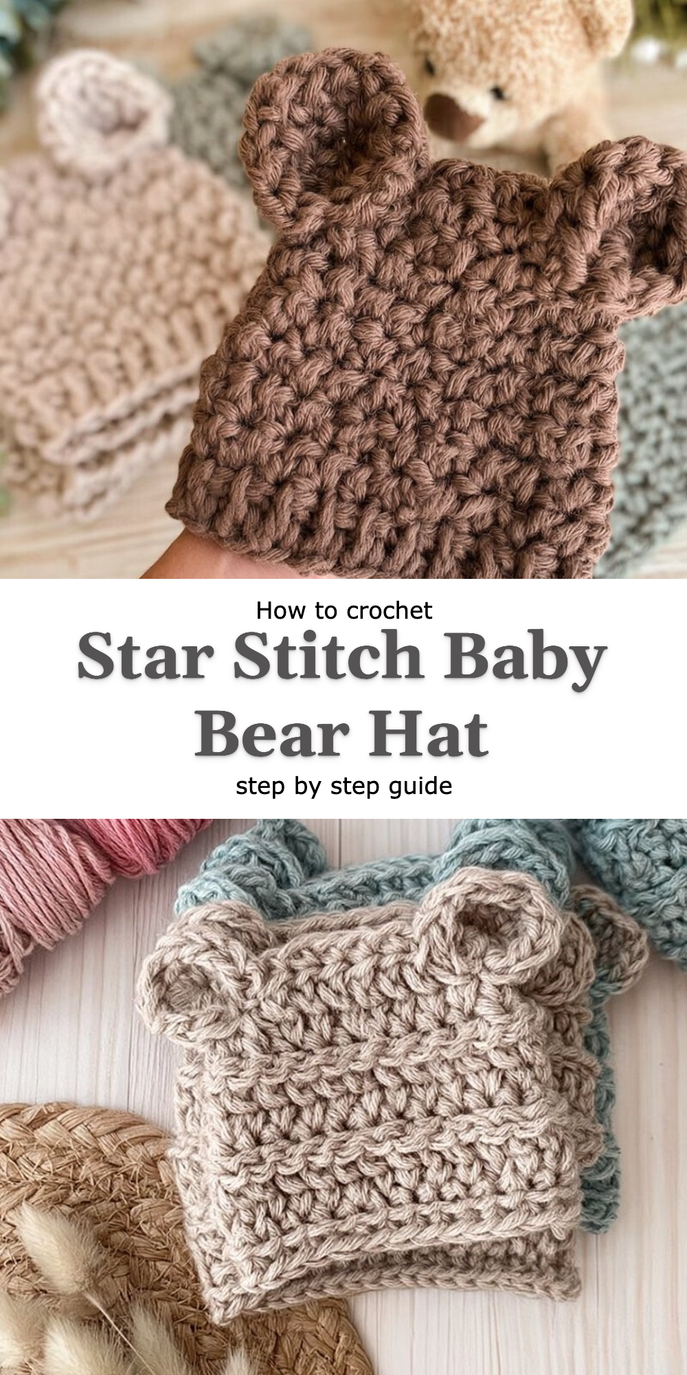 Star Stitch Baby Bear Hat