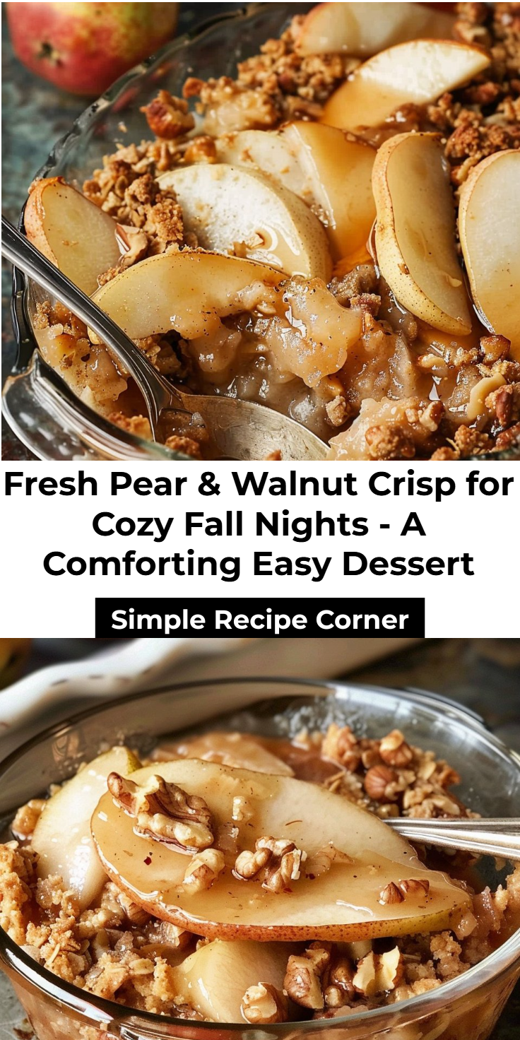 Fresh Pear and Walnut Crisp